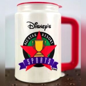 Vtg Disney All-Star Resort Sports Coca-Cola Insulated Travel Mug w/Lid Whirley